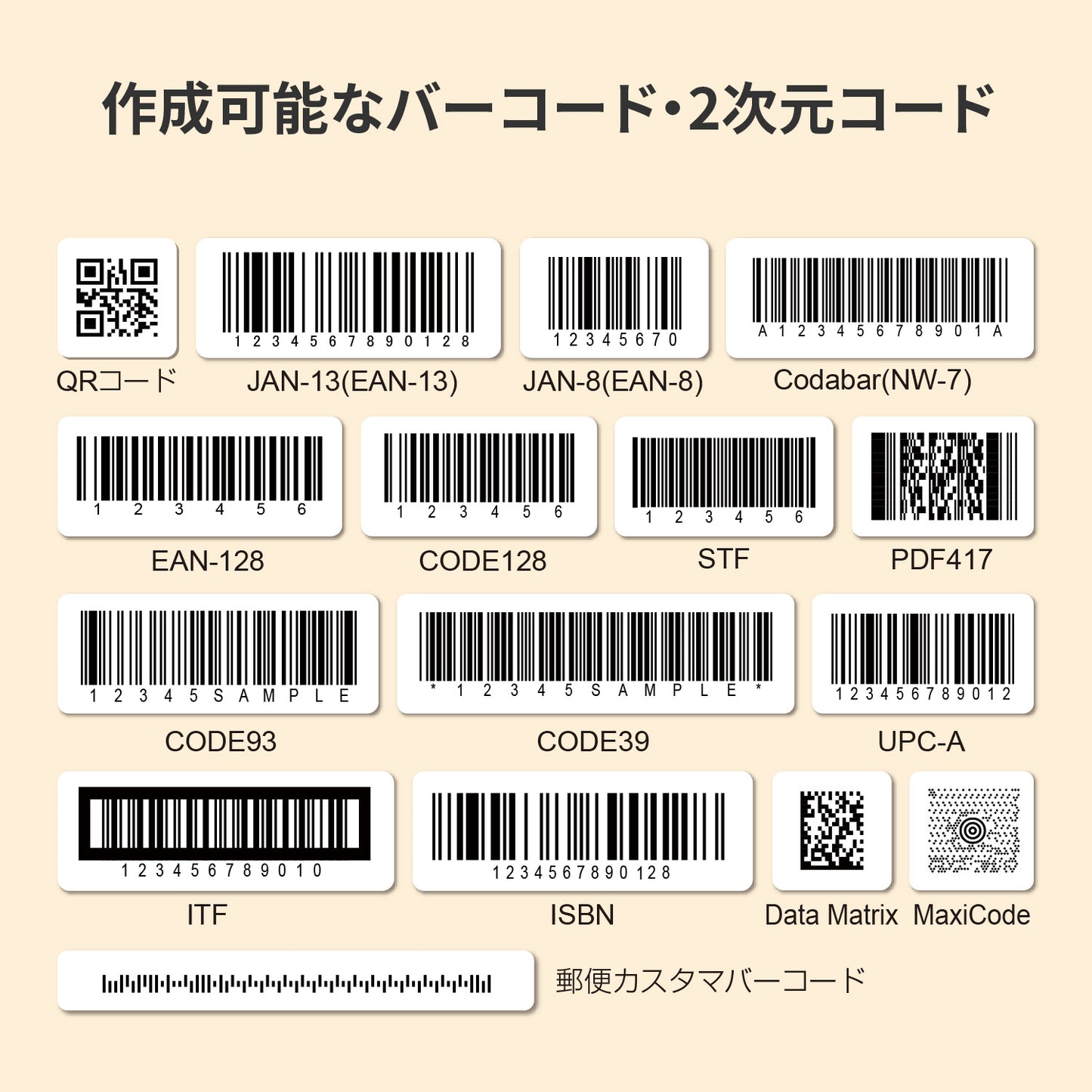 QR・JANバーコード作成