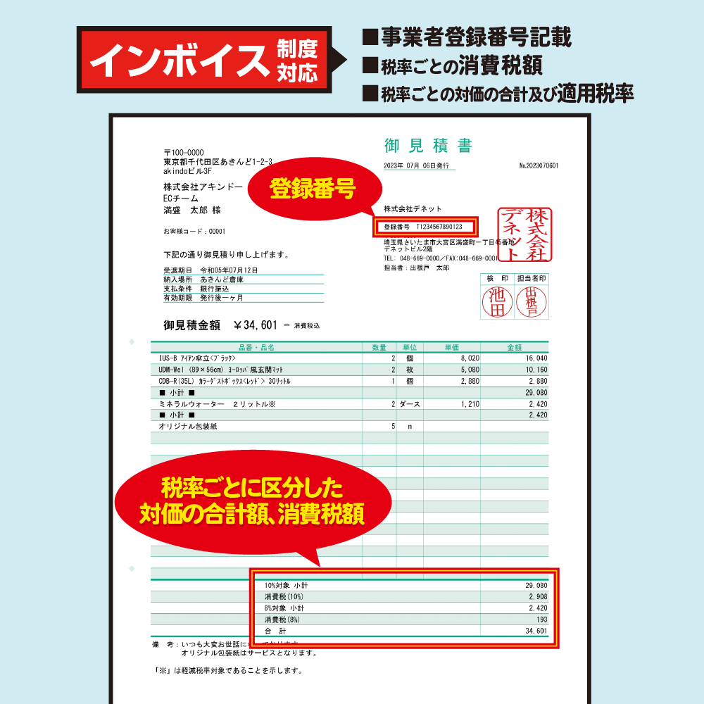 見積・納品・請求9 – デネットショップ 見積・納品・請求9 – デネットショップ